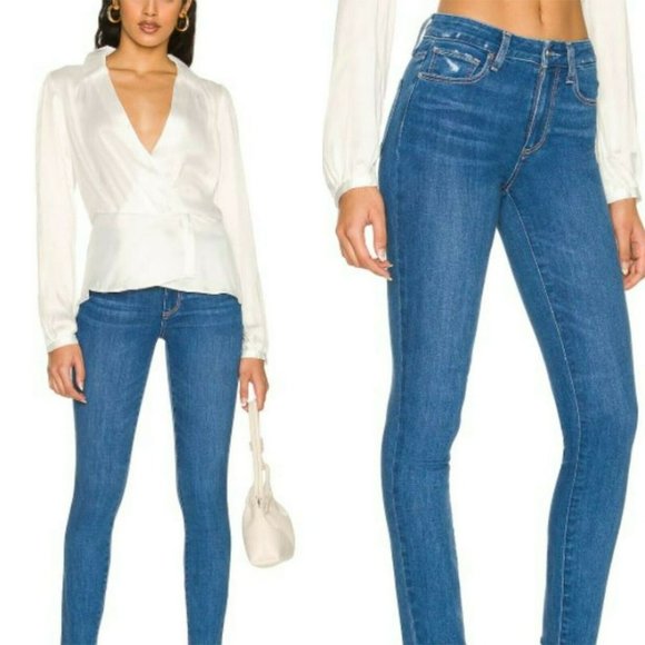 PAIGE Denim - PAIGE Hoxton ULTRA SKINNY Jeans in Juneau Distressed Made in USA Size 25 Blue